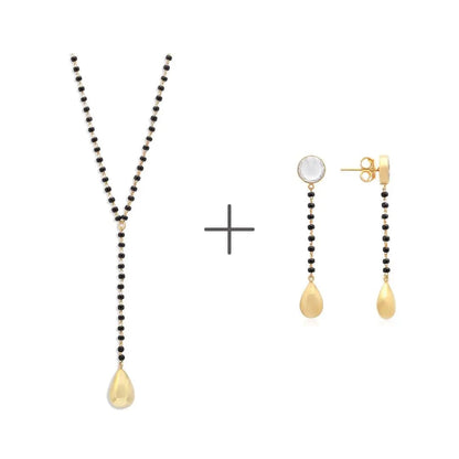 Golden Drop Silver Mangalsutra