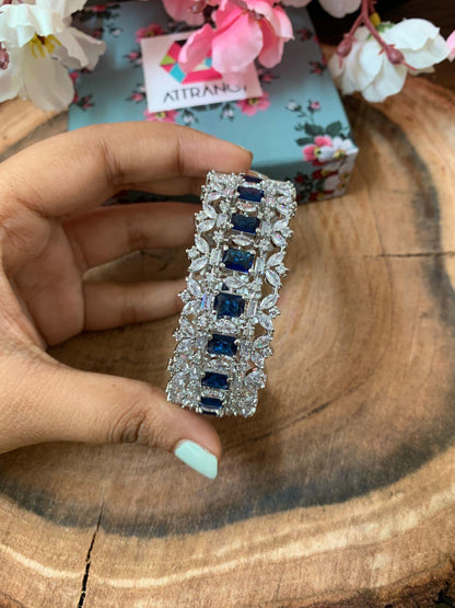 Harjot Thick Bangle - Blue
