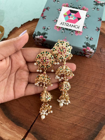 Haseena Tri Drop Jhumka - Attrangi