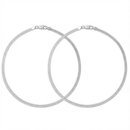 Silver Weave 925 Sterling Silver Women's Anklet