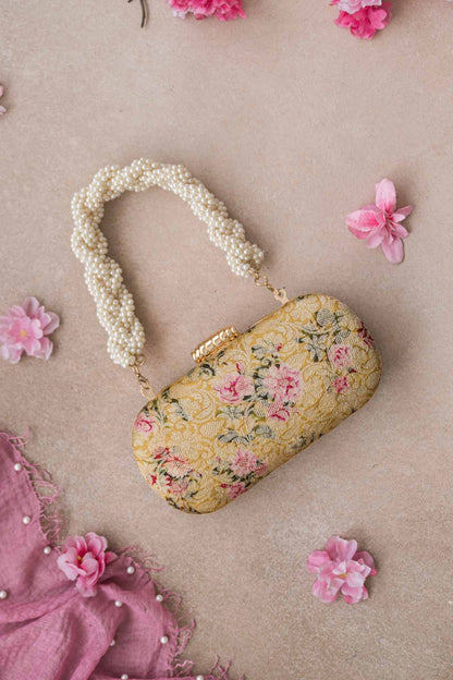 AMYRA - Elora Capsule Clutch - Mustard