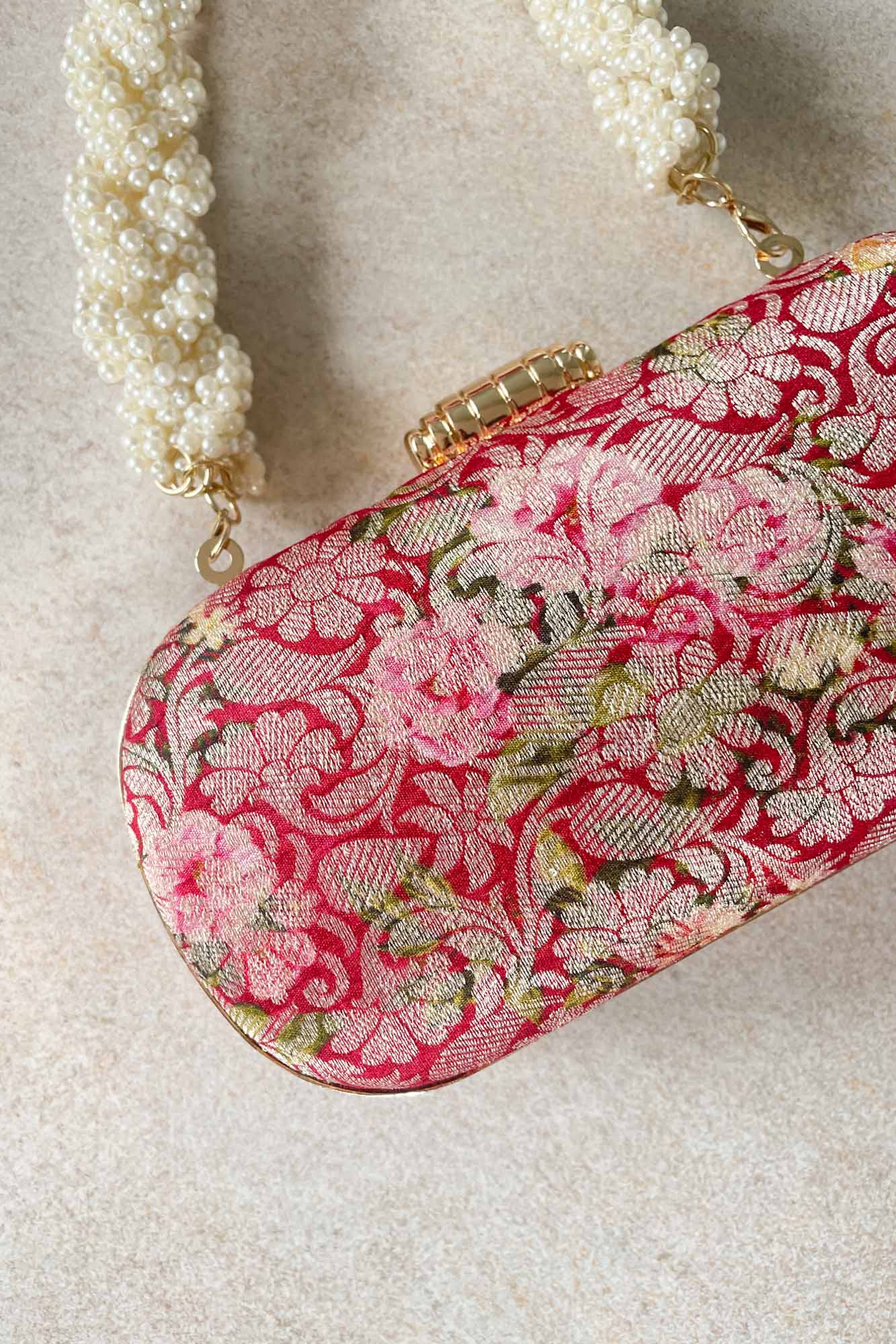AMYRA - Elora Capsule Clutch - Red