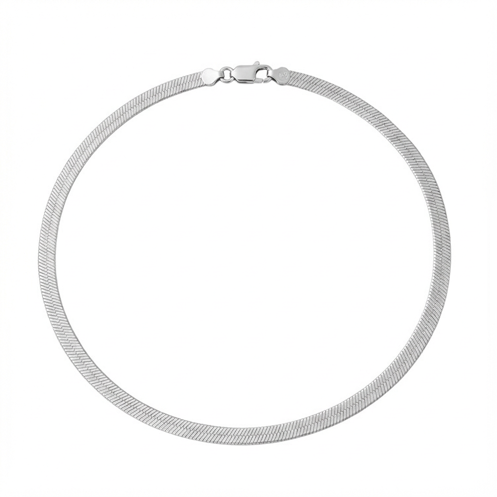 Silver Weave 925 Sterling Silver Women's Anklet