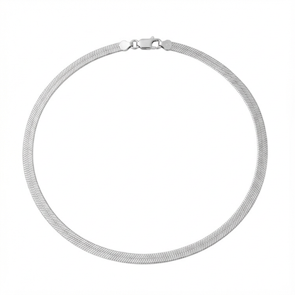 Silver Weave 925 Sterling Silver Women's Anklet