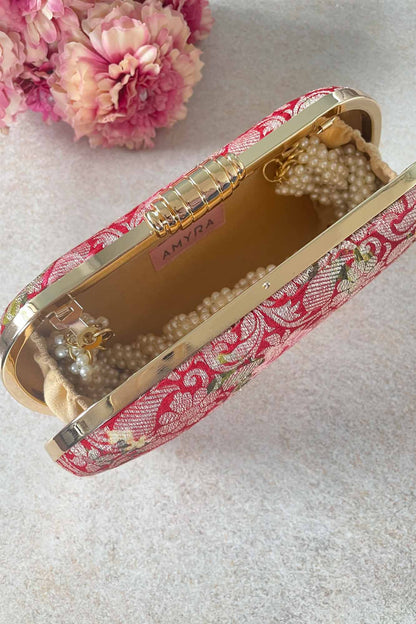 AMYRA - Elora Capsule Clutch - Red