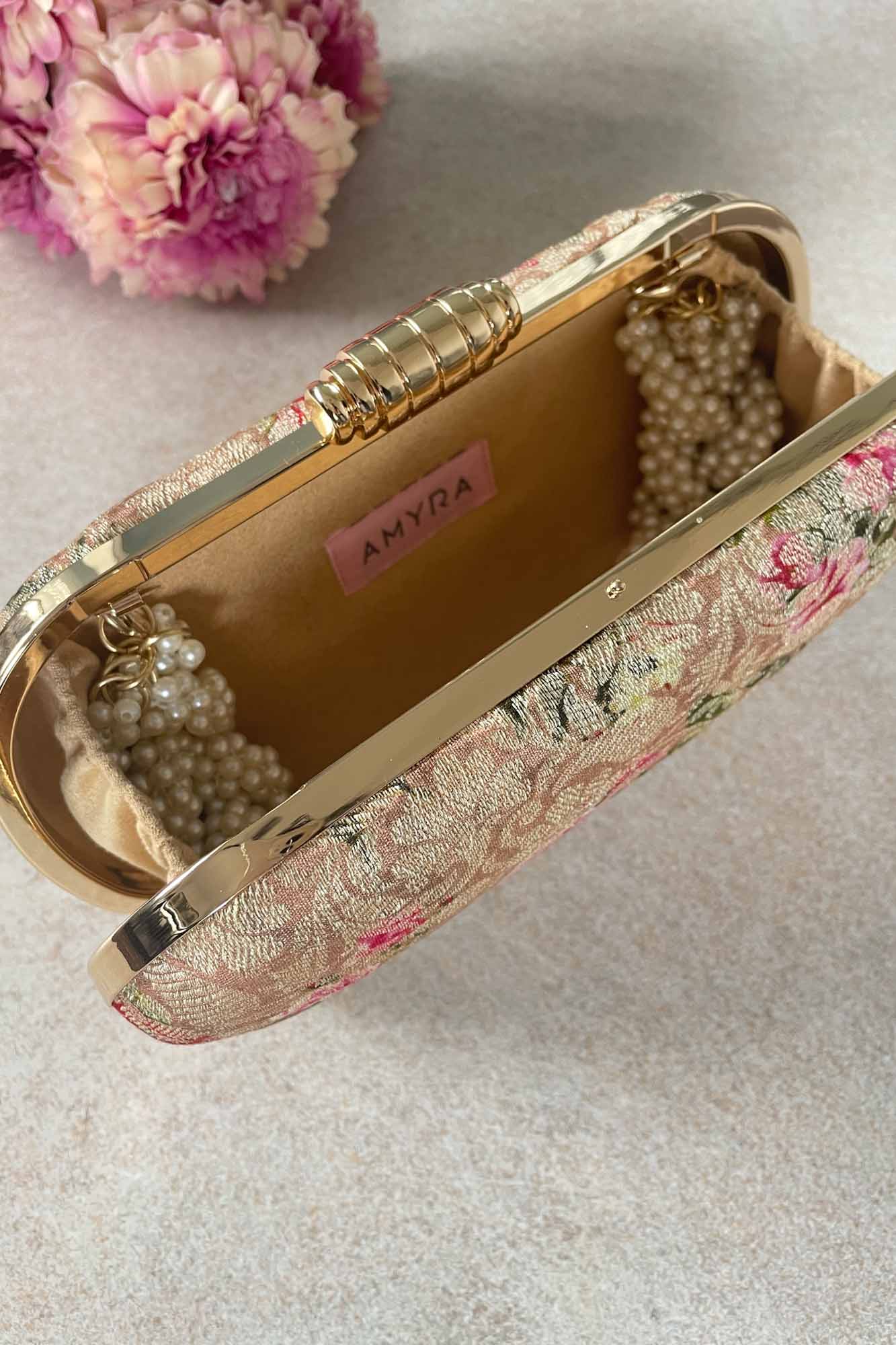AMYRA - Elora Capsule Clutch - Old Rose
