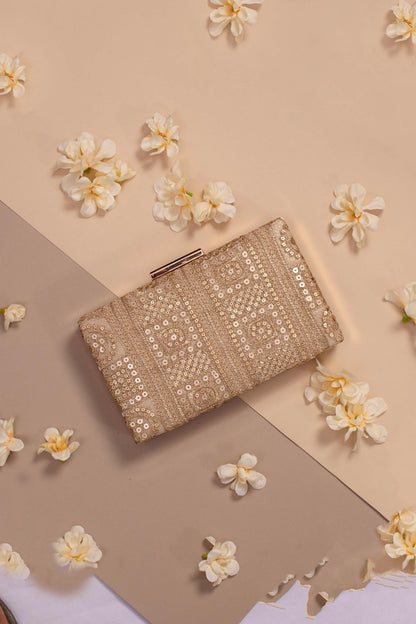 AMYRA - Bella Gold Box Clutch