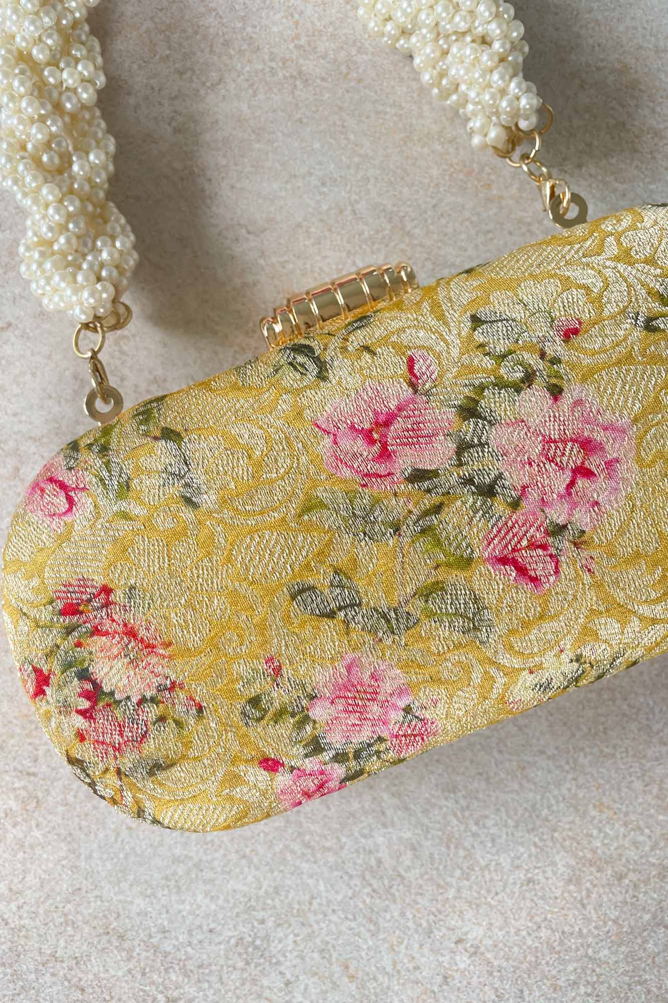 AMYRA - Elora Capsule Clutch - Mustard
