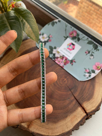 Ivy Coloured Stone Diamond Tennis Bracelet - Attrangi