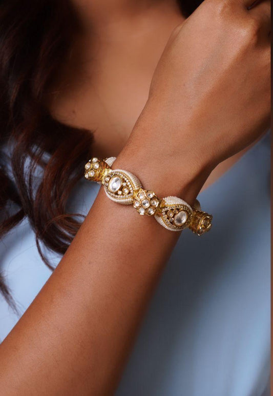Jayati Gajra Polki Bracelet - Attrangi
