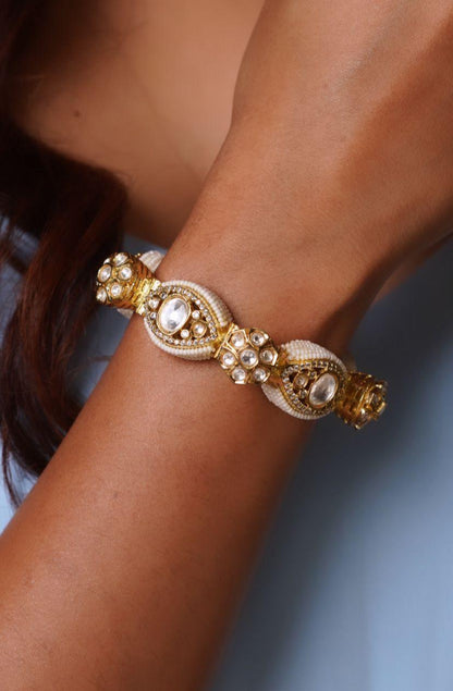 Jayati Gajra Polki Bracelet - Attrangi