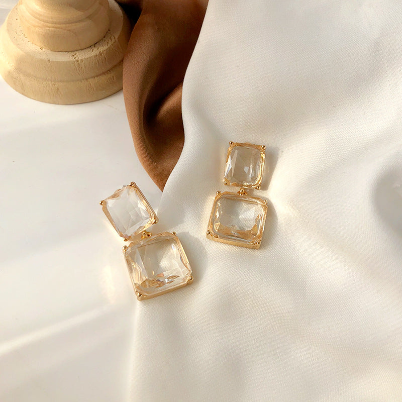 Crysrtal clear drop earrings JLT11071