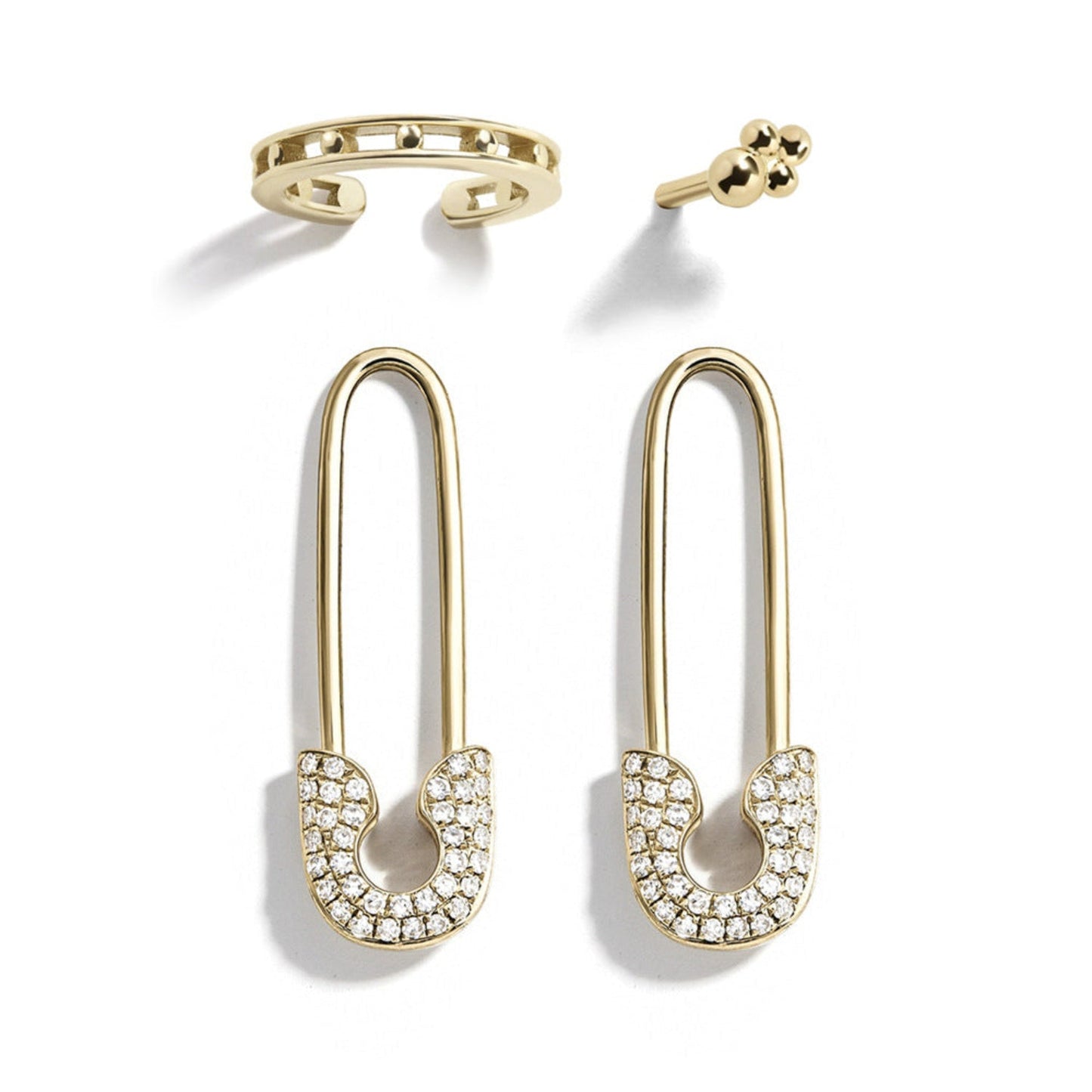 Prismatic Safety Pin Earrings JLT11462