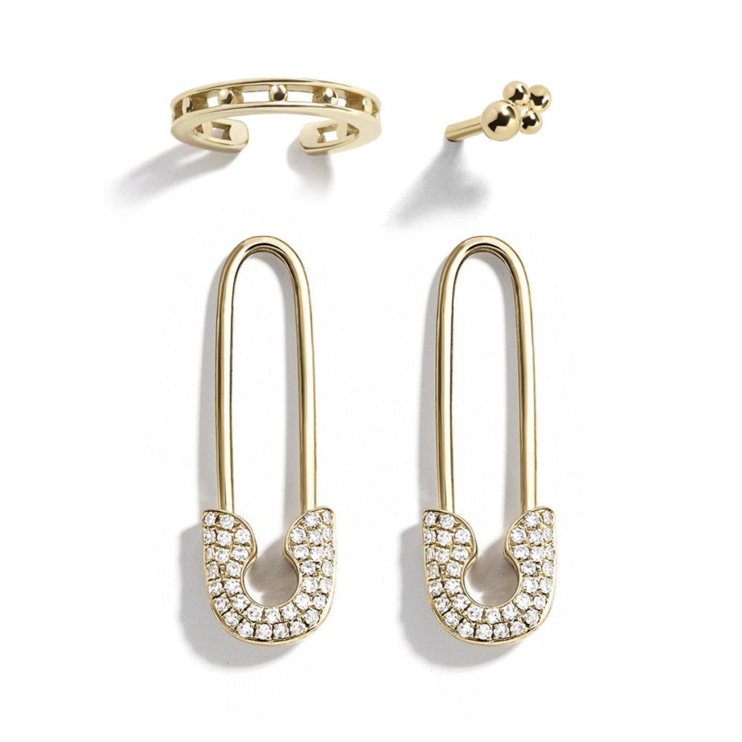 Prismatic Safety Pin Earrings JLT11462