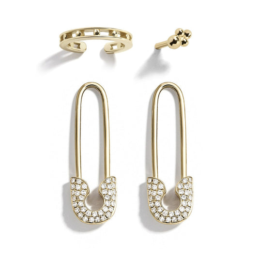 Prismatic Safety Pin Earrings JLT11462