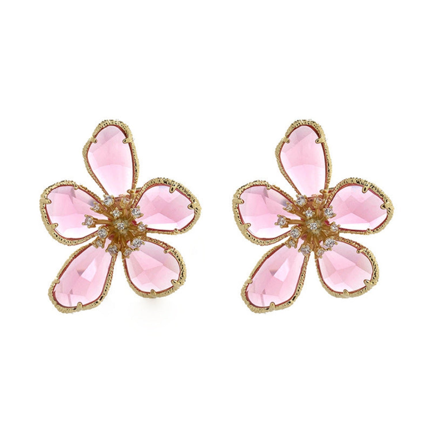 Crystal Pink stud Earrings JLT11468