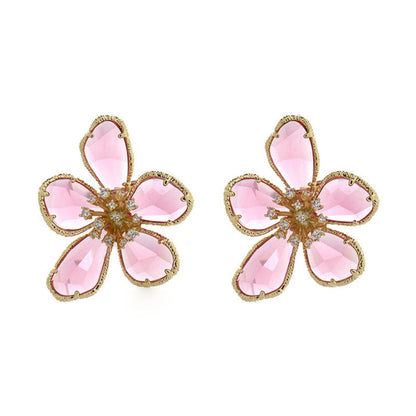 Crystal Pink stud Earrings JLT11468