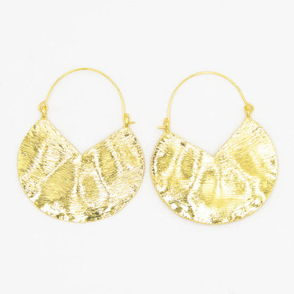 Golden Statement Hoop Earring JLT11472