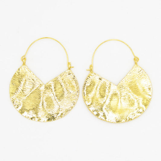 Golden Statement Hoop Earring JLT11472