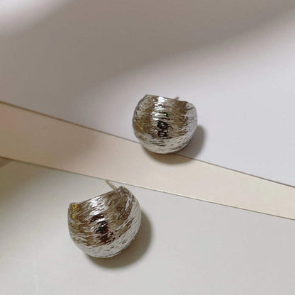 Sliver C Shaped Pin Earrings JLT11480