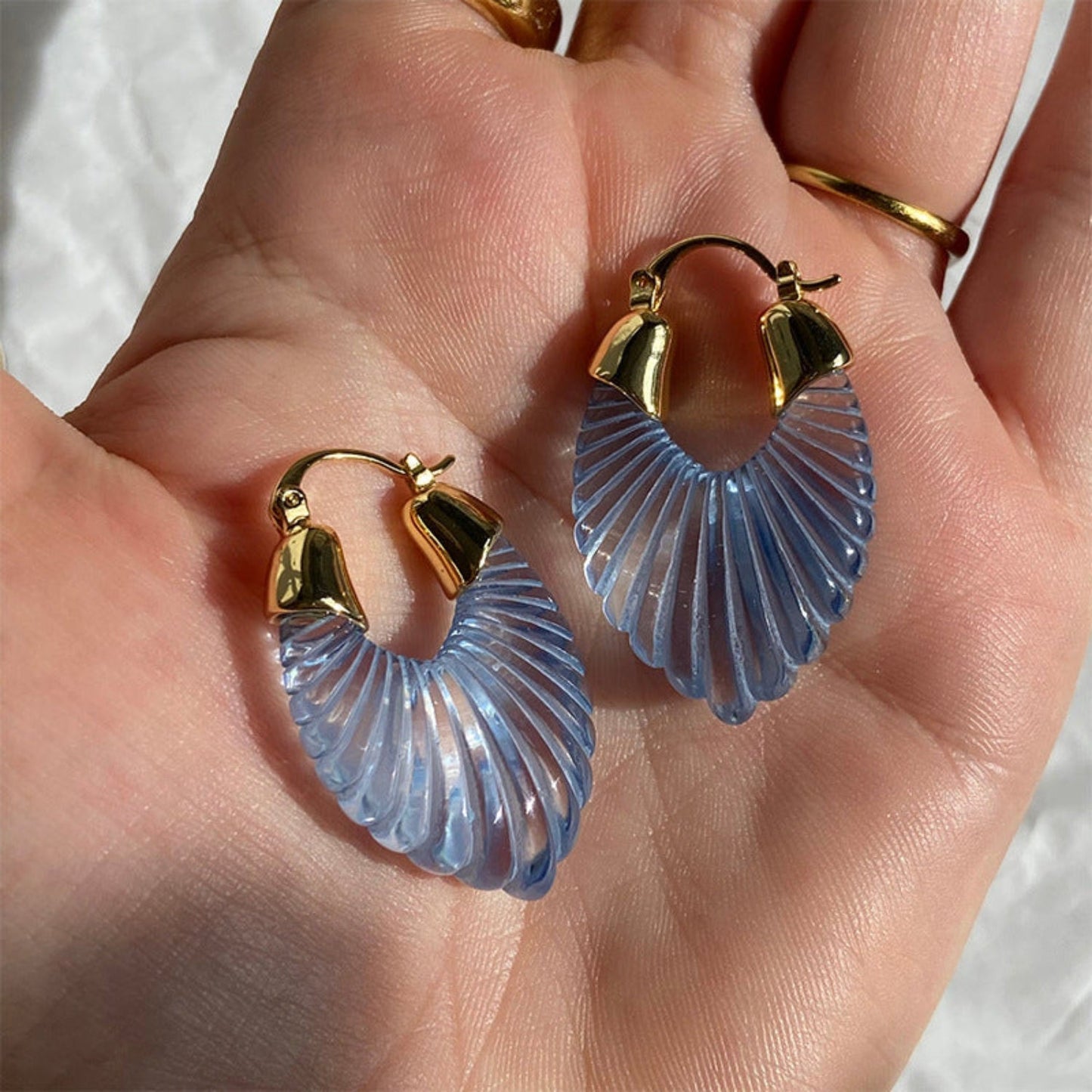 Resin Amber Hoop Earring JLT11502