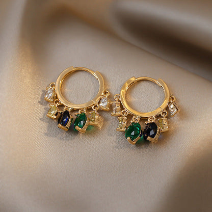 Multicolour Gemstone Hoop Earrings JLT11533