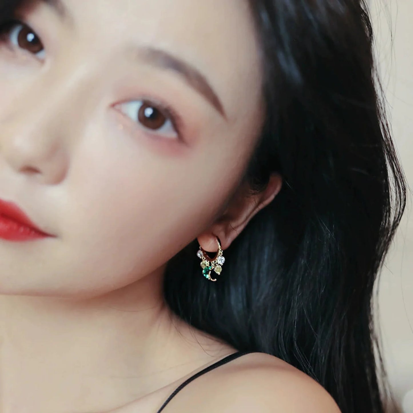 Multicolour Gemstone Hoop Earrings JLT11533