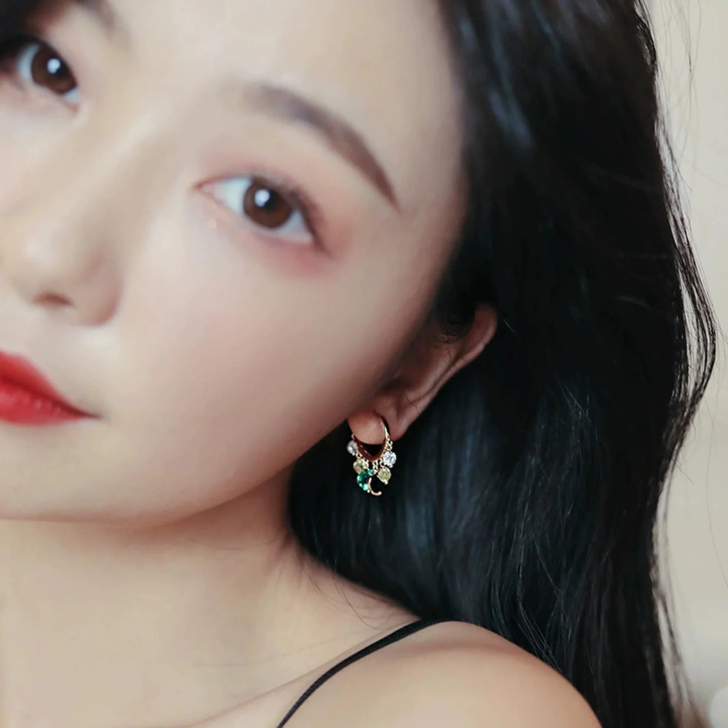 Multicolour Gemstone Hoop Earrings JLT11533