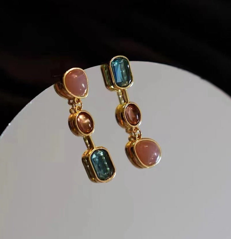 Vintage Gemstone Drop Earrings jlt11630