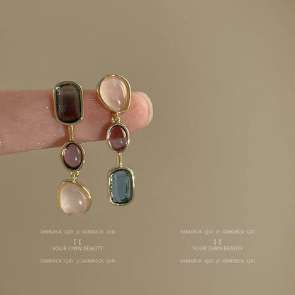 Vintage Gemstone Drop Earrings jlt11630