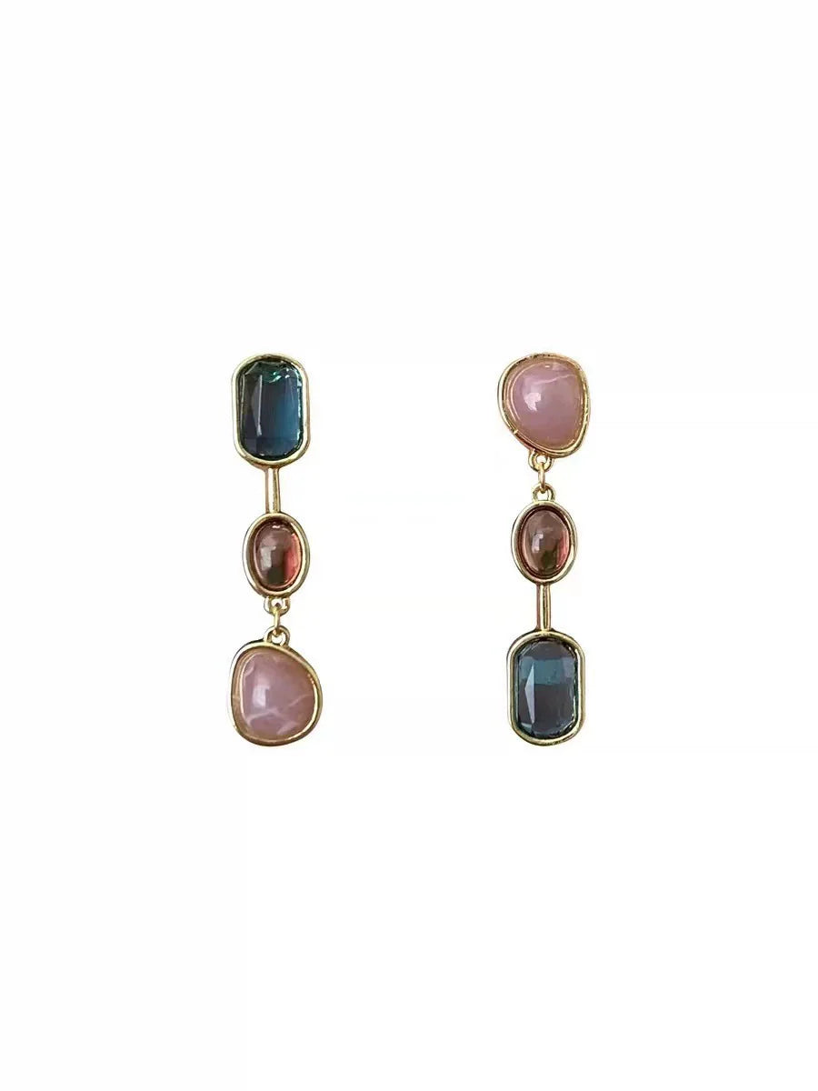 Vintage Gemstone Drop Earrings jlt11630