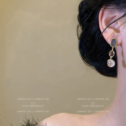 Vintage Gemstone Drop Earrings jlt11630