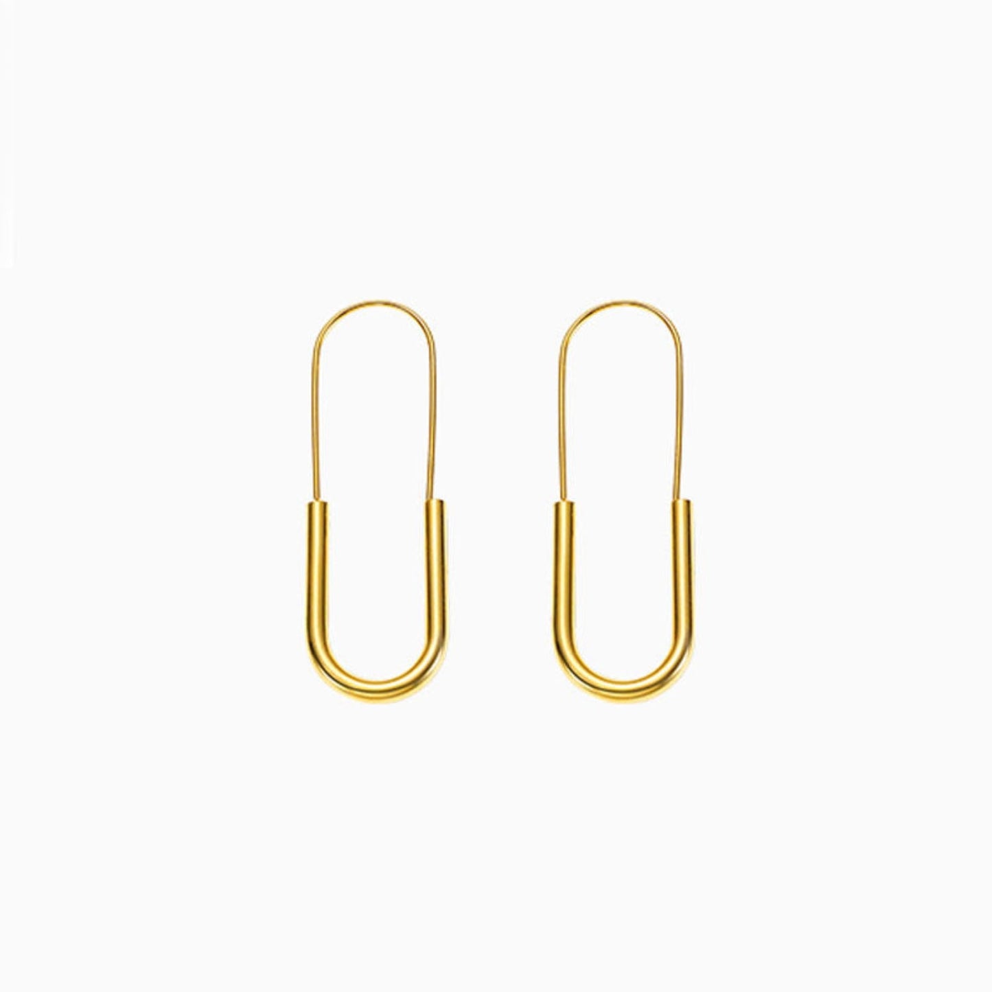Minimalist Gold U-Shaped Drop Earrings JLT11662