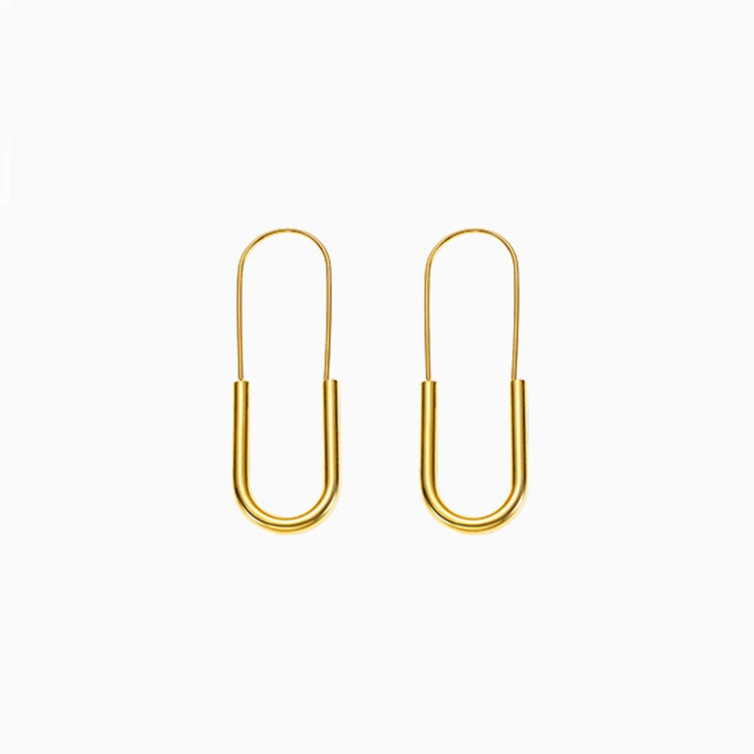 Minimalist Gold U-Shaped Drop Earrings JLT11662