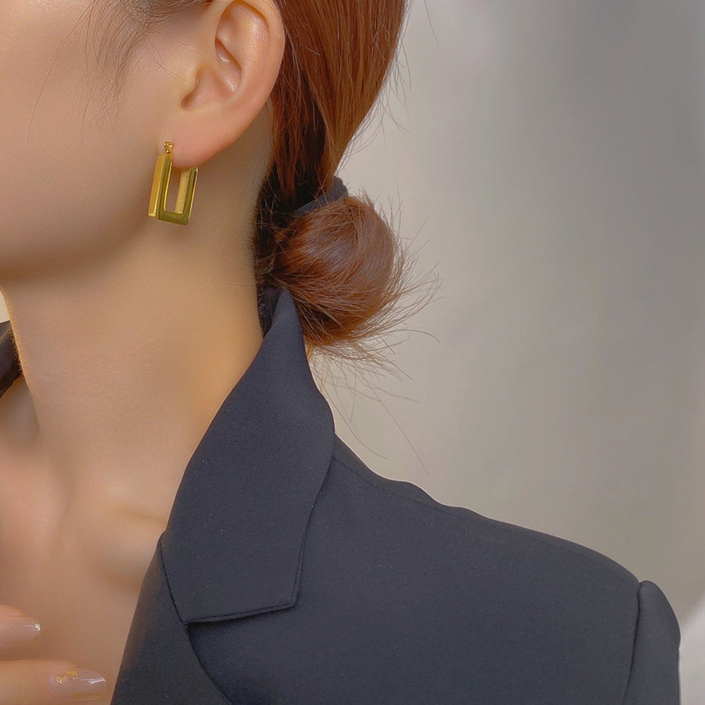 Geometric Square Hoop Earrings JLT11680