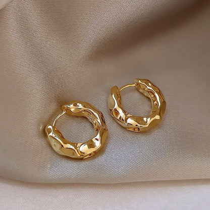 Gold Pop Hoop Earrings JLT11972