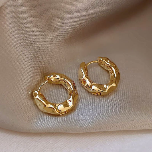 Gold Pop Hoop Earrings JLT11972