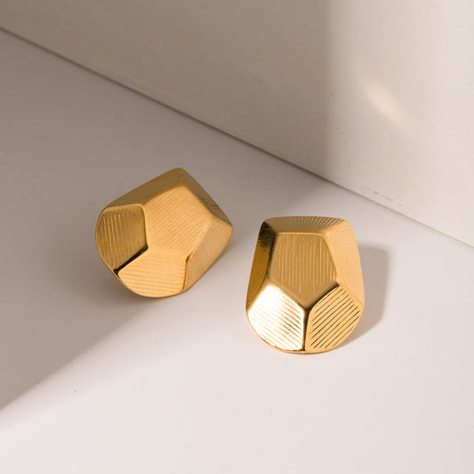 Geometric Lines Stud Earrings