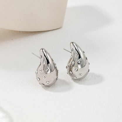 Teardrop Crystal Stud Earrings
