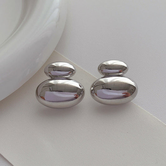 Dual Pebble Stud Earrings