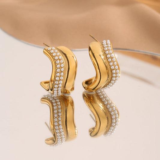 Ethereal Pearl Hoop Earrings JLT12325