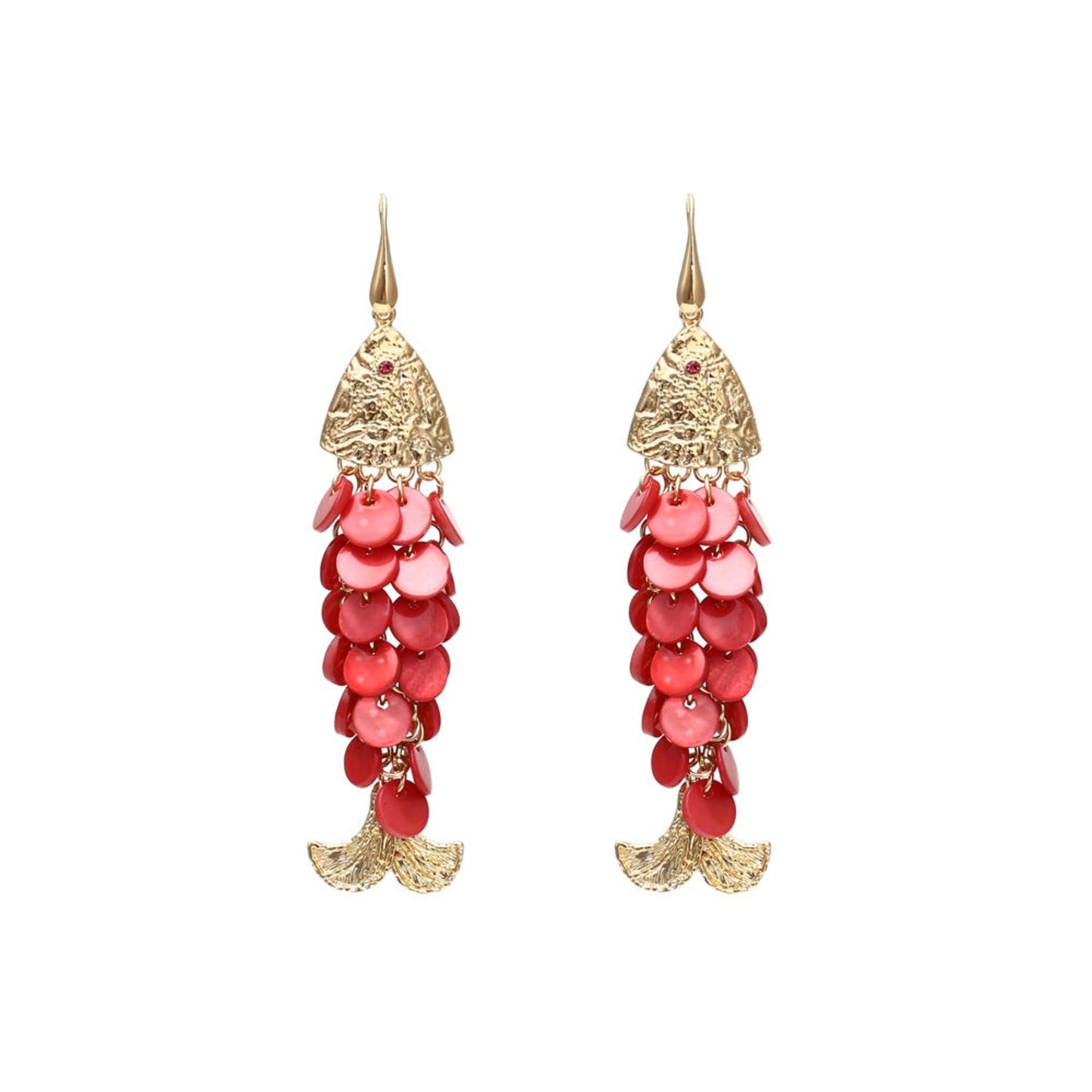 Fish Tassel Drop Earrings JLT13264