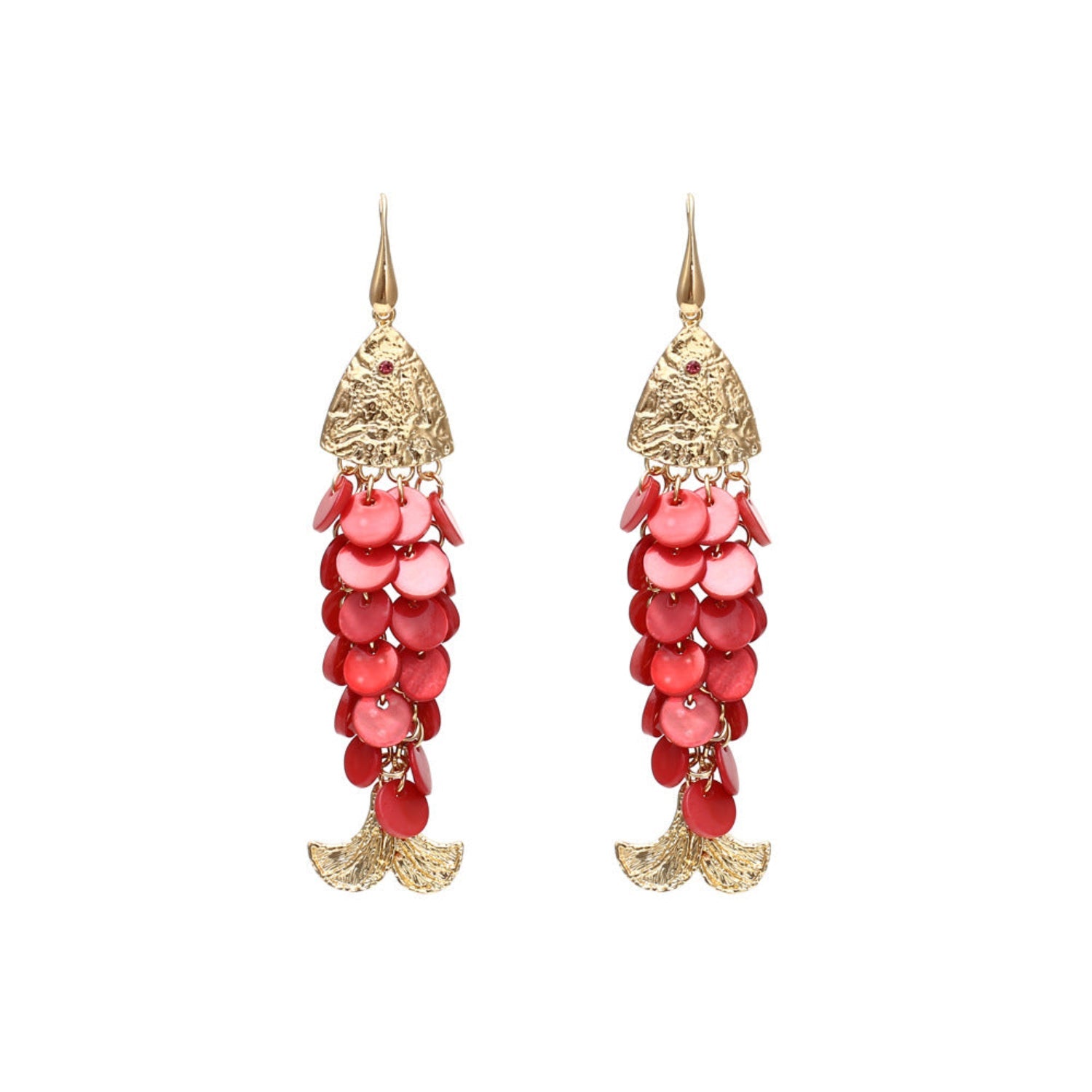 Fish Tassel Drop Earrings JLT13264