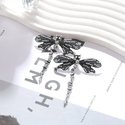 Dragonfly Textured Drop Earrings JLT13284