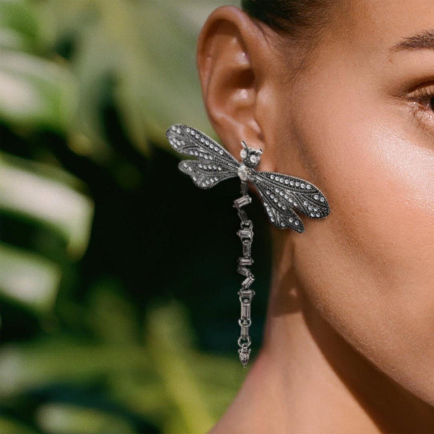 Dragonfly Textured Drop Earrings JLT13284