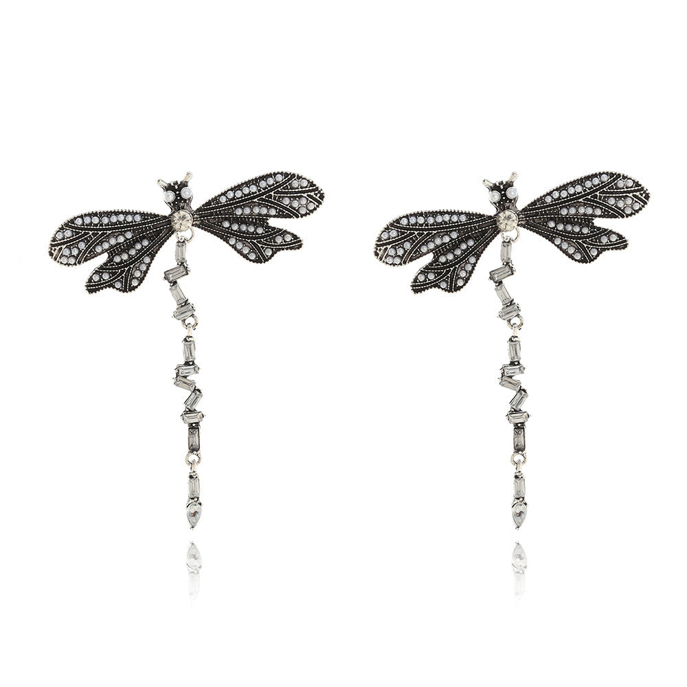 Dragonfly Textured Drop Earrings JLT13284