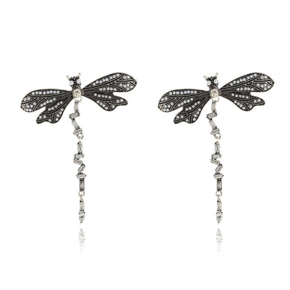Dragonfly Textured Drop Earrings JLT13284