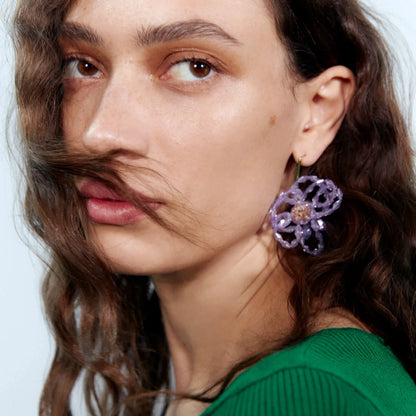 Lavender Crest Drop Earrings JLT13320