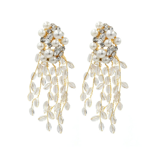 Pearl & Crystal Drop Earrings JLT13323