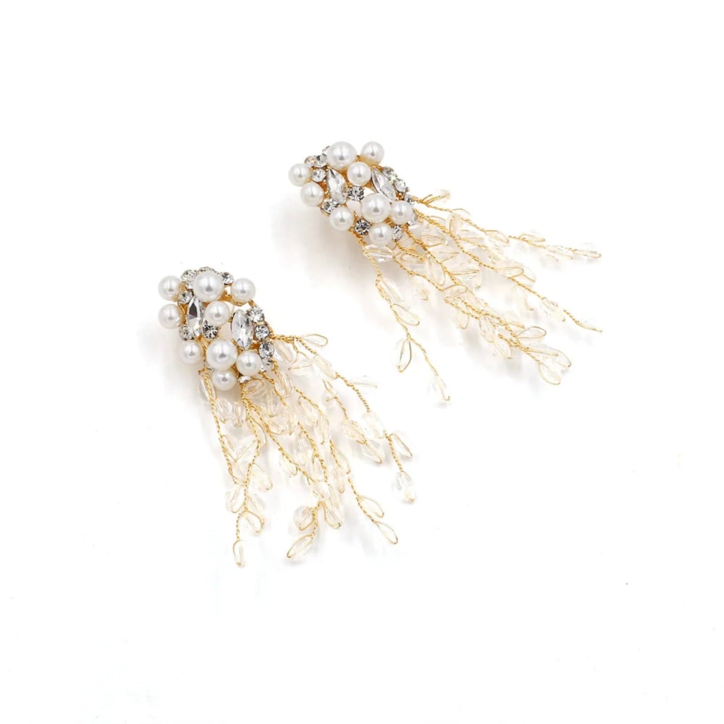 Pearl & Crystal Drop Earrings JLT13323